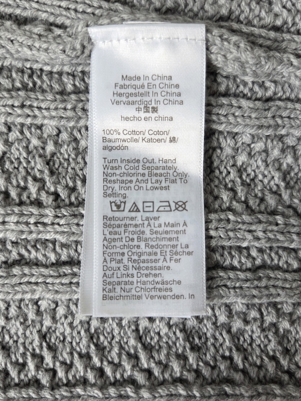 J. Crew Gray Pearl Embellished Cable Knit Sweater Womens Size Large - Picture 8 of 8